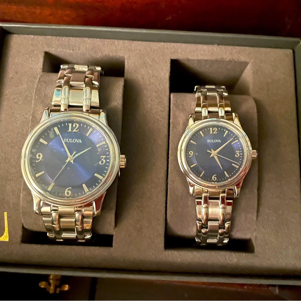 Bulova luxury His and Hers watch set